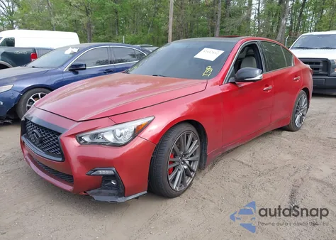 2020 Infiniti Q50 Red Sport 400 из США, поврежденный, VIN JN1FV7AP9LM630471